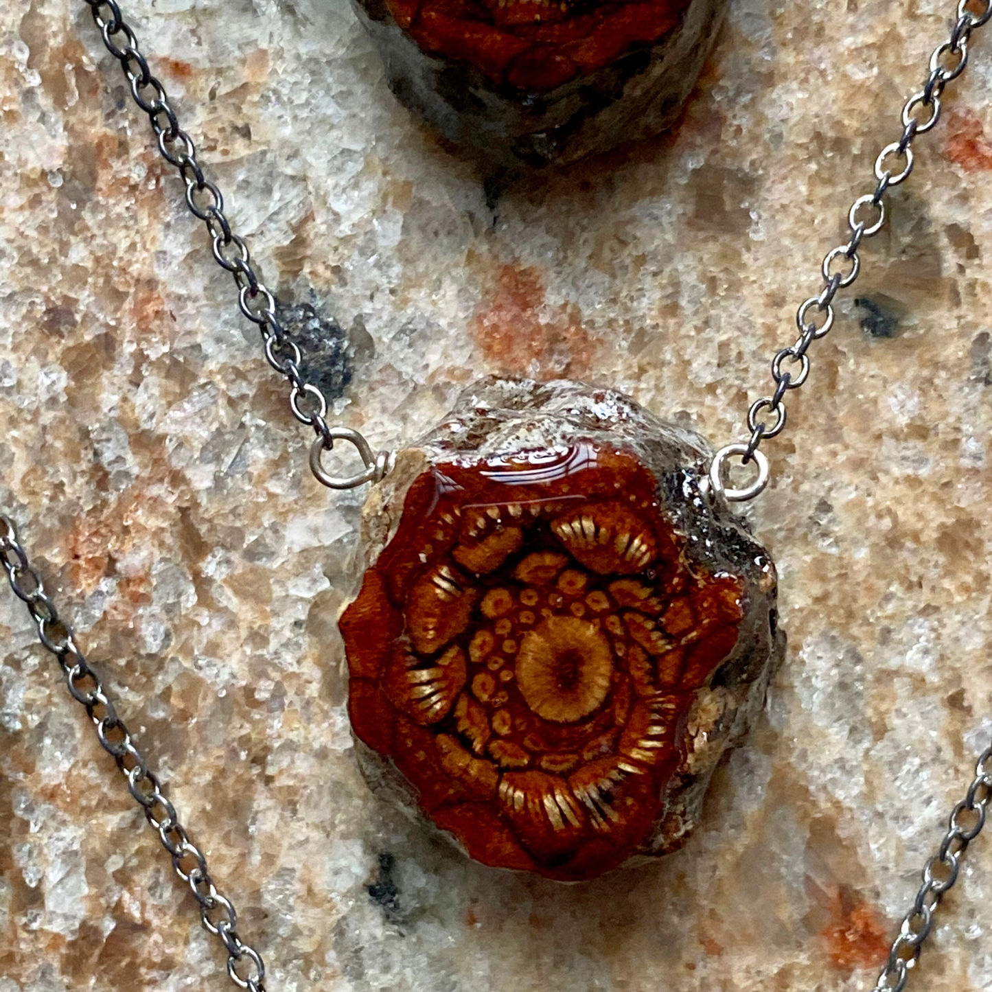 Jack Pine Cone Silver Necklace